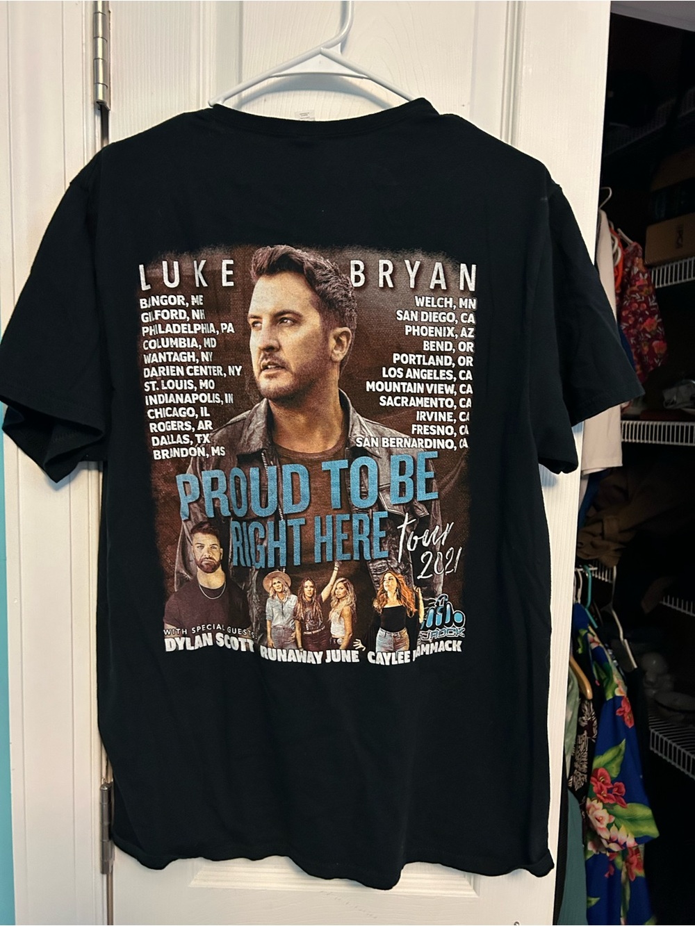 Luke Bryan Proud To Be Right Here Tour 2021 Short Sleeve Tee - Black